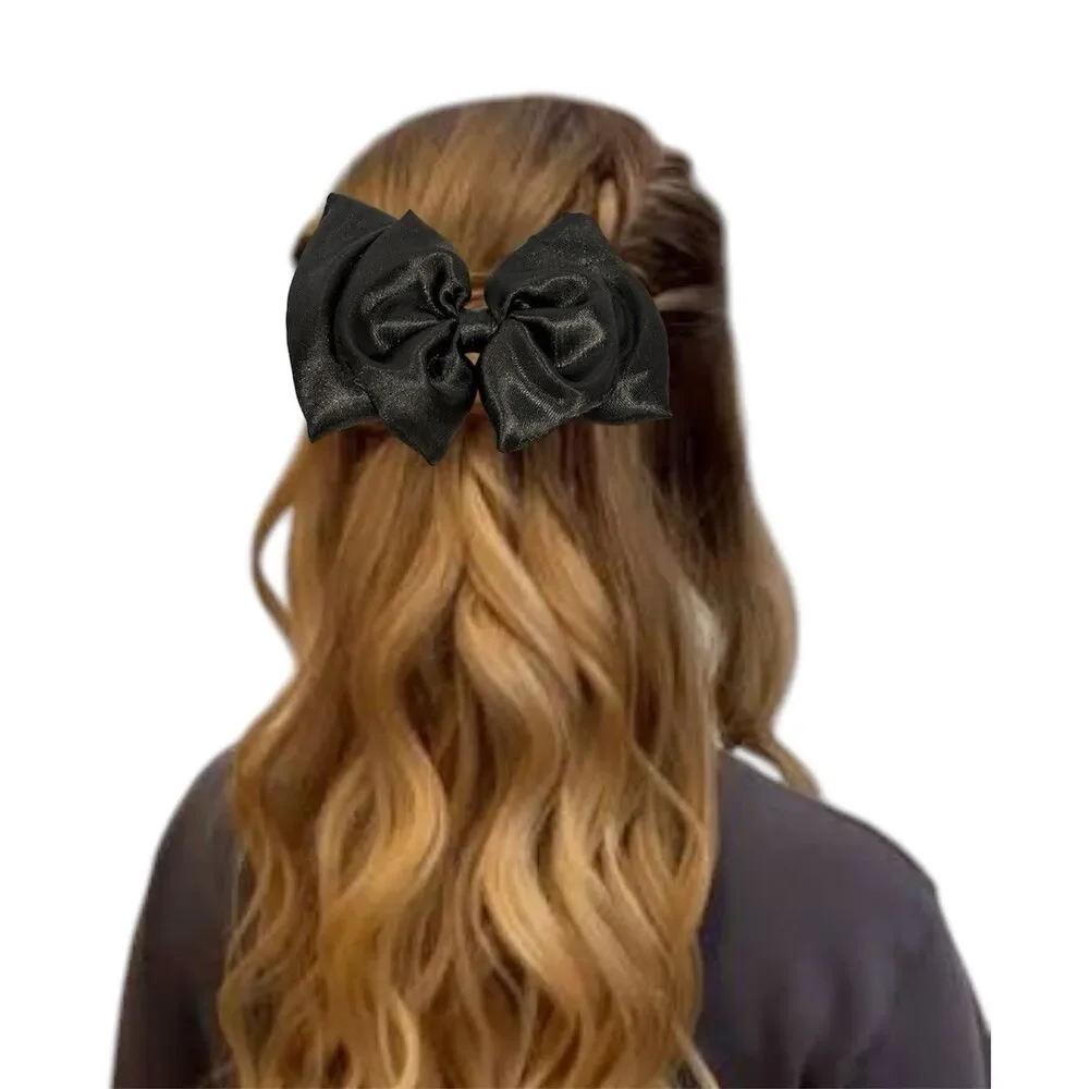 New Coquette black hair Satin bow for women and girls